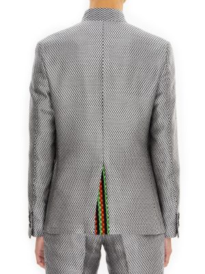 Hiromi Asai Silver No Collar Jacket