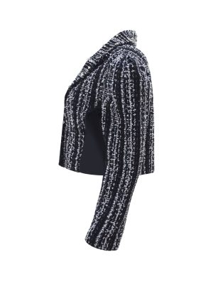2madison Avenue Multifabric Agnez Wool Black Blazer with Sequince - Image 3