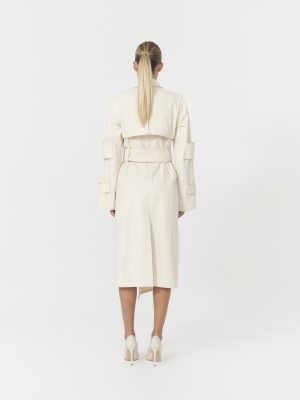 Jendue Deep Blue Davidson Trench Coat - Image 5
