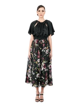 OLIVER TOLENTINO Black silk Apolonia dress - Image 3