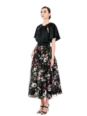 OLIVER TOLENTINO Black silk Apolonia dress - Image 5