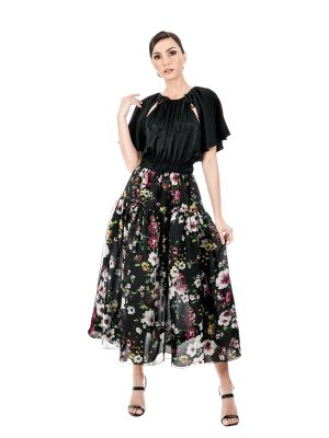 OLIVER TOLENTINO Black silk Apolonia dress - Image 4