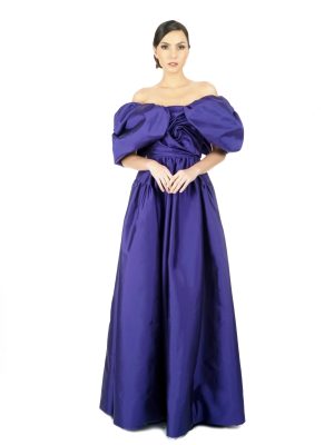 OLIVER TOLENTINO Purple Ayesha ball gown - Image 3