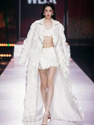Mr Crazy & Lady Sexy White Blossom Coat - Image 3