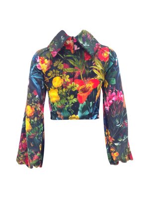 2madison Avenue MI AMOR Floral Top With Bell Sleeves - Image 3