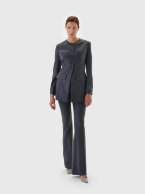 Manufaktur Boscana GmbH Grey Flared Pants - Image 3