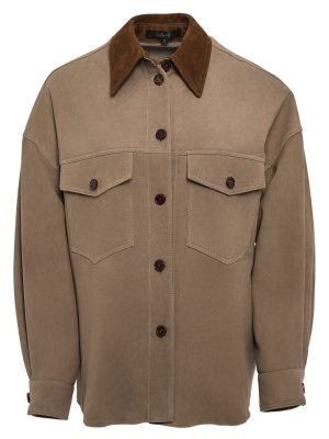 Ge3.21 Colour-Block Panelled Leather Shirt
