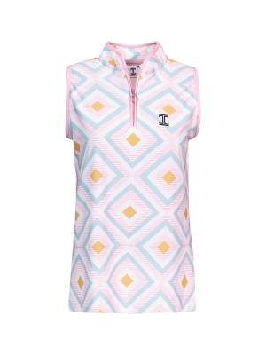 Itu Golf Wear Geometric Print Sleeveless Top