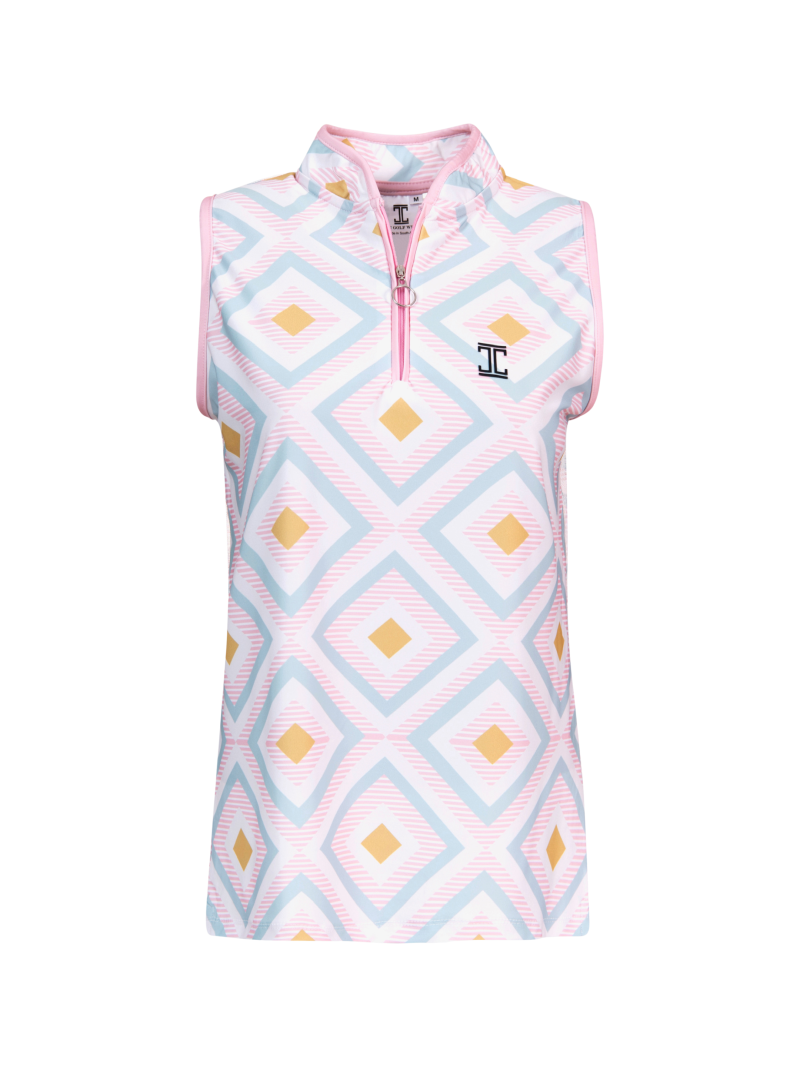 Itu Golf Wear Geometric Print Sleeveless Top