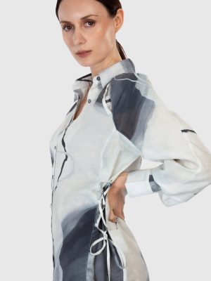 Shinaraa Extra Long Button Down Shirt - Image 5