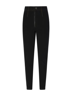 Circular Path Black Skinny Leg Pants