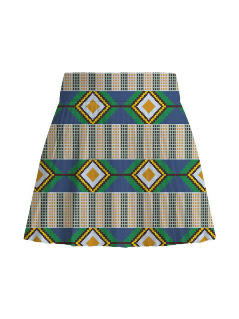 Itu Golf Wear Geometric Print Mini Skirt