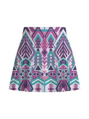 Itu Golf Wear Geometric Print Mini Skirt