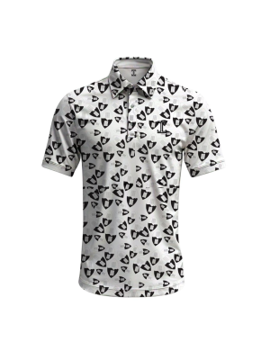 Itu Golf Wear Geometric Print Short Sleeve Top