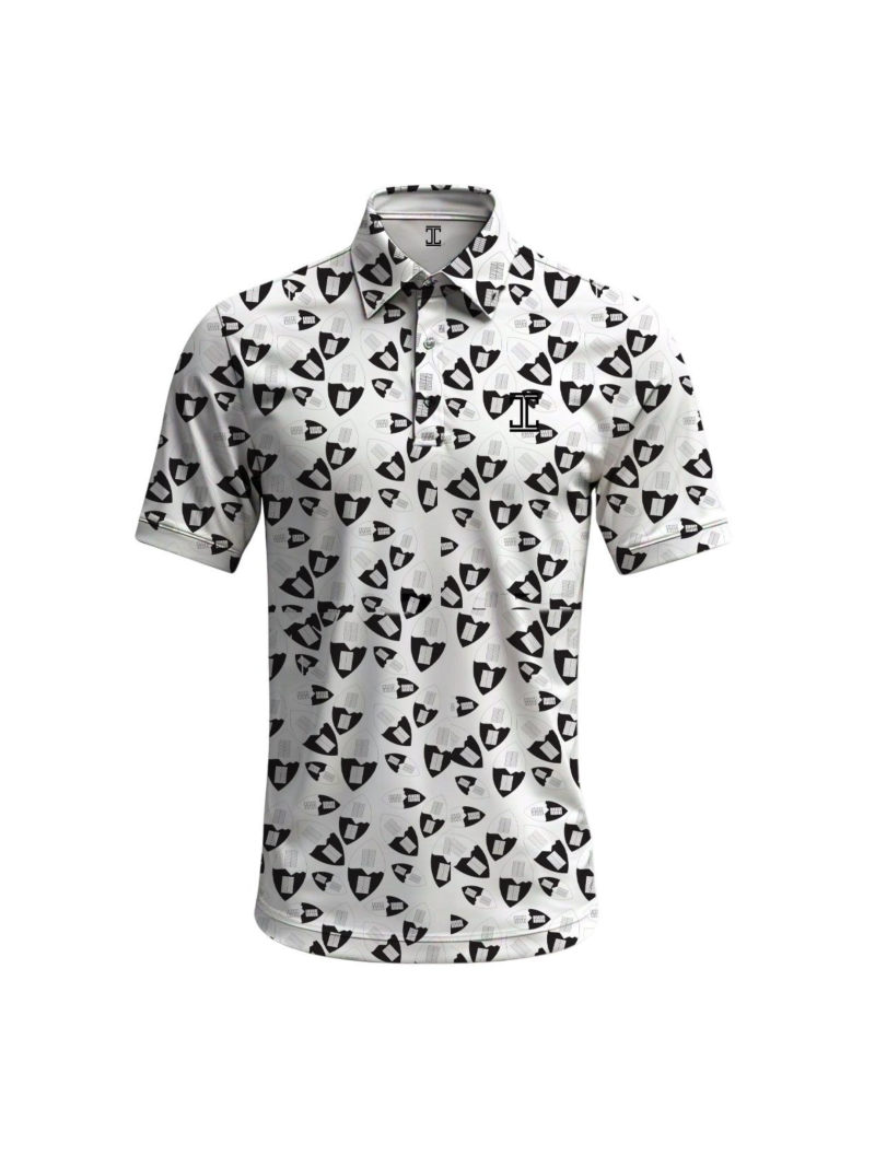 Itu Golf Wear Geometric Print Short Sleeve Top