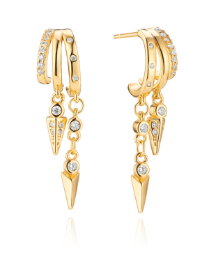 Aaria London Gold Vermeil Sienna Illusion Earrings
