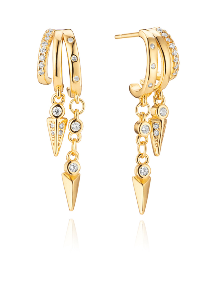 Aaria London Gold Vermeil Sienna Illusion Earrings