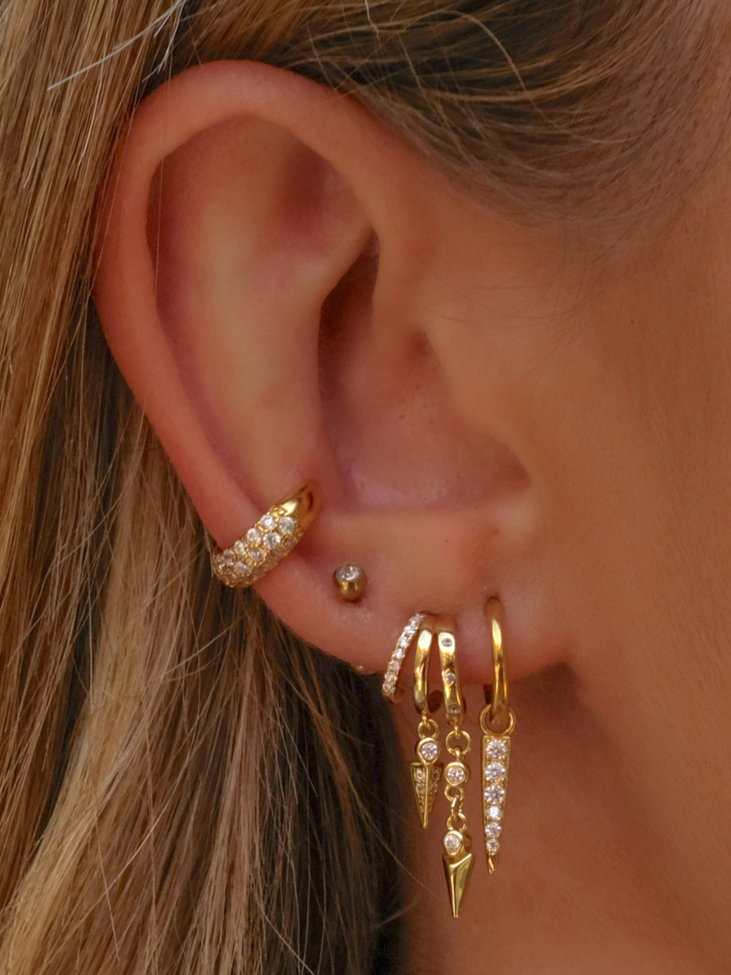 Aaria London Gold Vermeil Sienna Illusion Earrings - Image 2