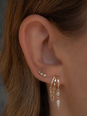 Aaria London Gold Vermeil Palma Illusion Earrings - Image 3