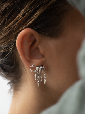 Aaria London Gold Vermeil Palma Illusion Earrings - Image 4