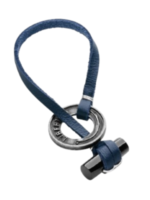 Blue Leather Bracelet