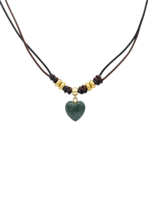 Lavender Jade Heart Necklace