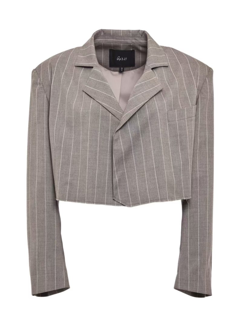 Ge3.21 Striped Cropped Blazer
