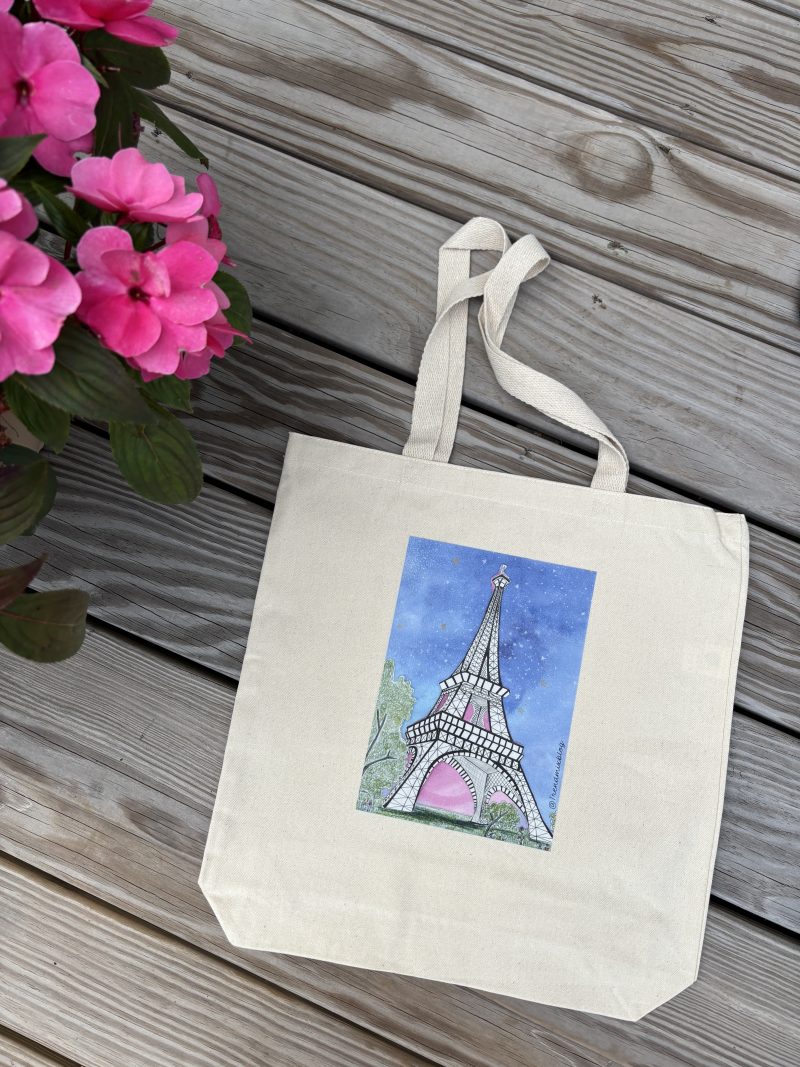 Trendmix Studio By Laura Tan/Beige Canvas Tote - Image 3