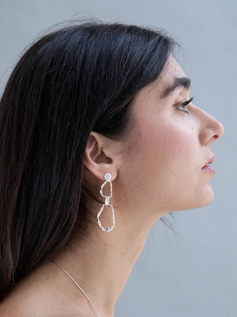 ANII Jewellery Blue Silver Earrings - Image 2