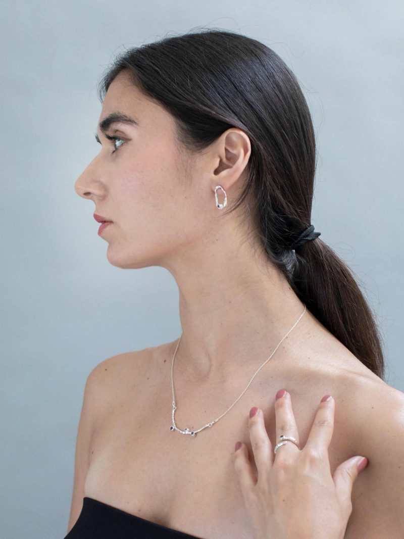 ANII Jewellery Multi-Color Silver Necklace - Image 3