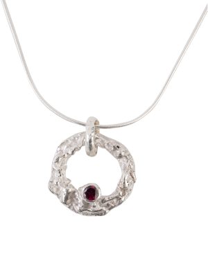ANII Jewellery Red Silver Necklace