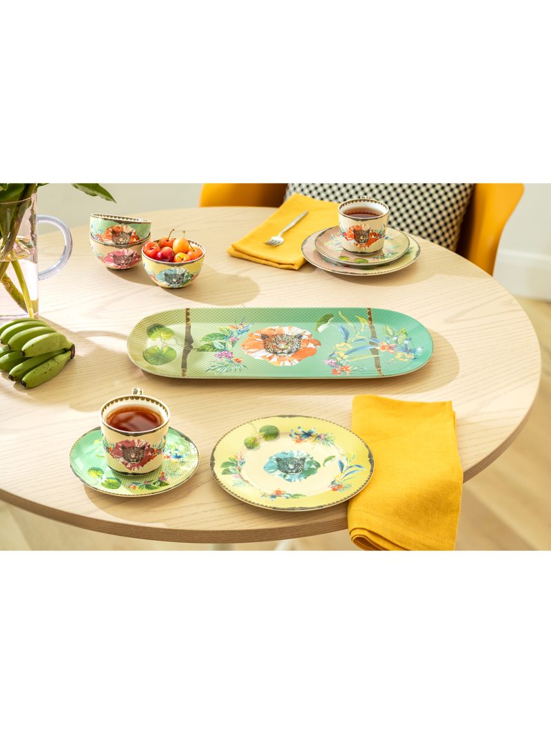 Grace Teaware 16.5" Summer Savanna Leopard Oval Serving Platter - Image 4