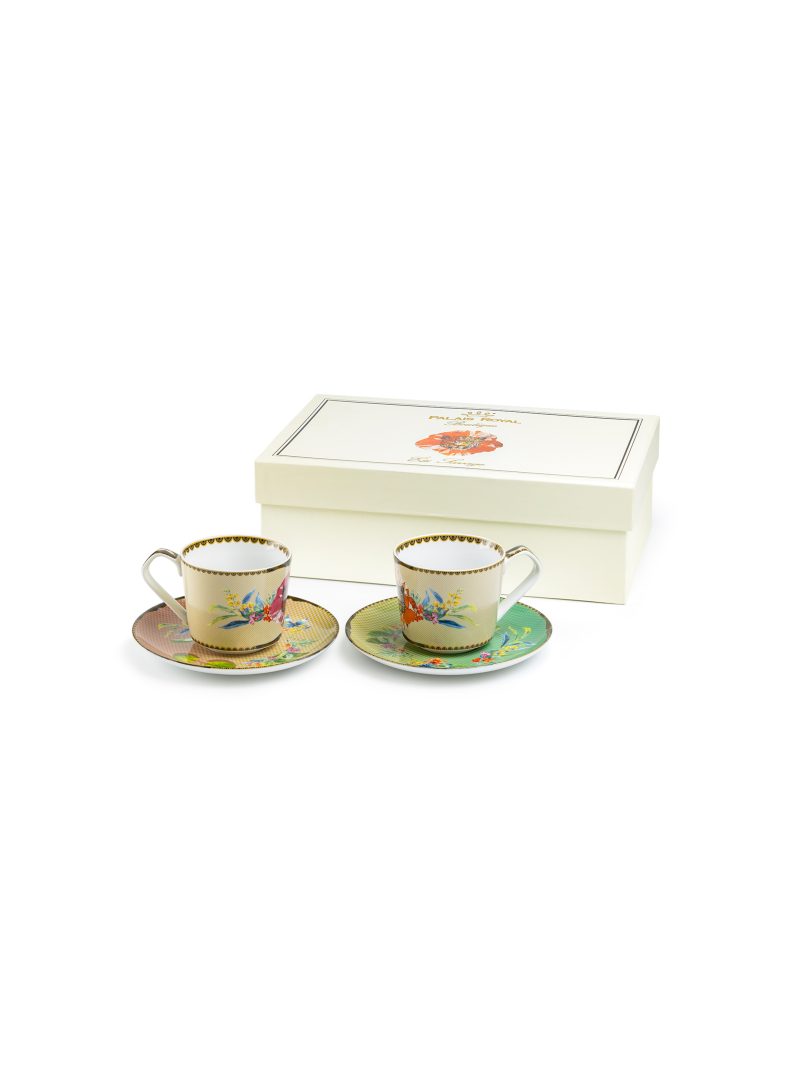 Grace Teaware Summer Savanna Leopard Fine Porcelain Cup & Saucer Set Of 2 - Image 9