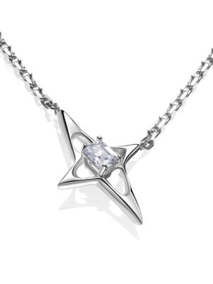 Outsider Artist Silver Star Nacklace