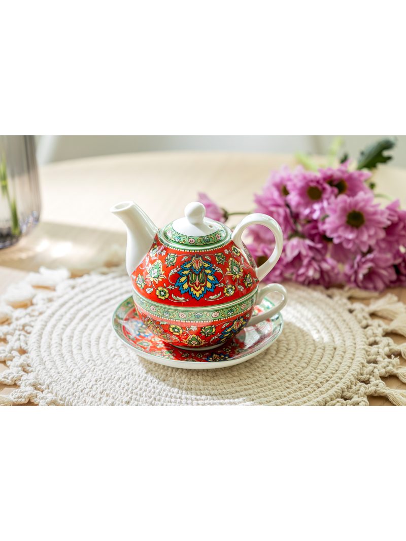 Grace Teaware Eastern Elegance Fine Porcelain Tea For One Set - Image 2
