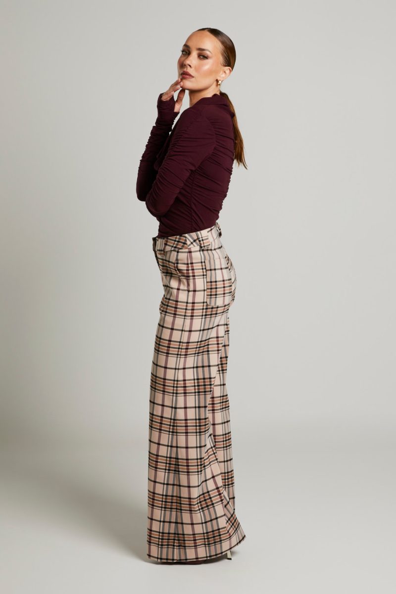 Liz Skorsis Tan/Beige Wide Leg Pants - Image 4