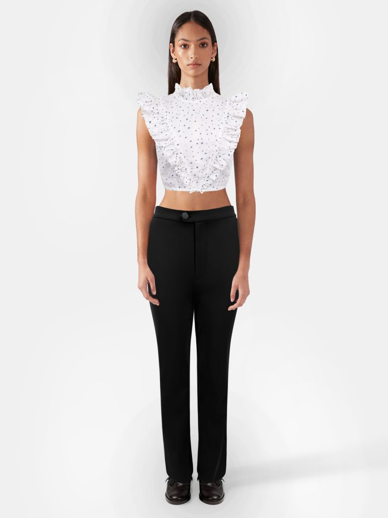 Candi White Cropped Top - Image 2