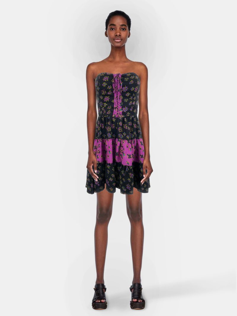 Candi Purple Printed Dress - Image 2