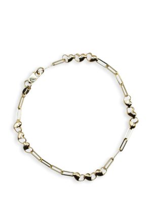 VÀNG NEW YORK Heartbeat Paperclip Chain Bracelet – 14k Gold
