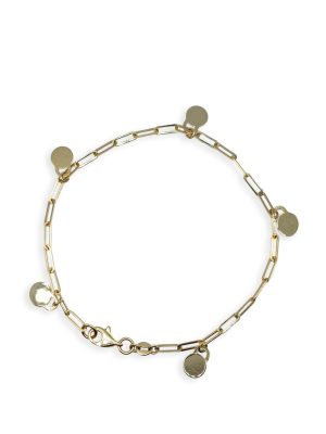 VÀNG NEW YORK Dot Charm Paperclip Bracelet – 14k Gold