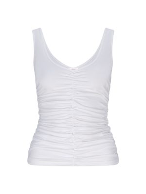 Liz Skorsis White Sleeveless Top