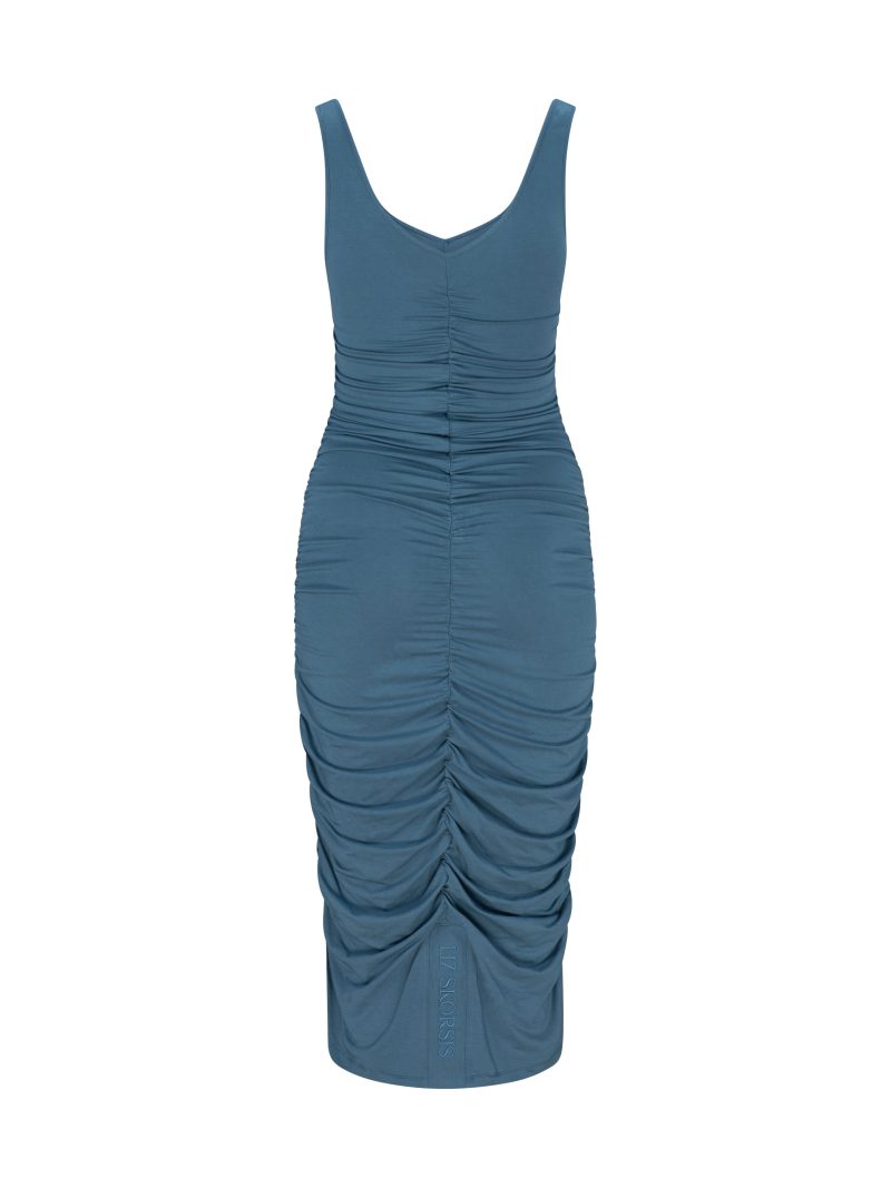 Liz Skorsis Blue Midi Dress - Image 2