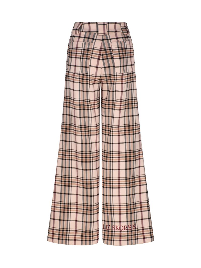 Liz Skorsis Tan/Beige Wide Leg Pants - Image 5