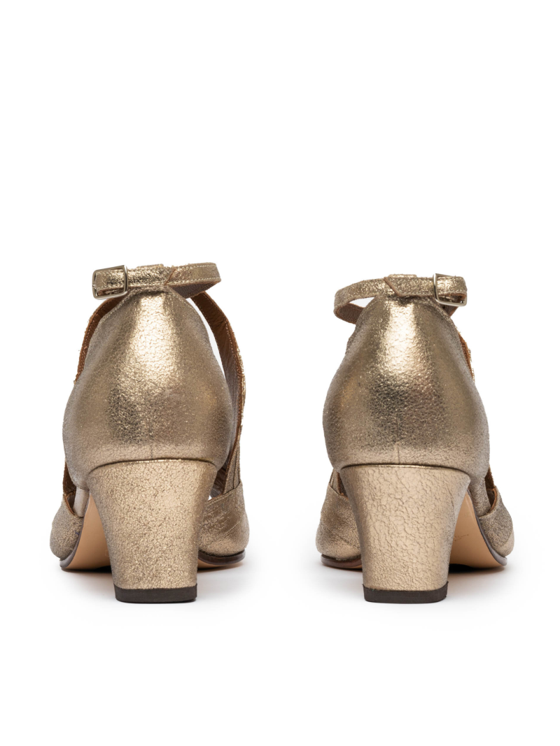 Singular By Tainara Cruvinel Metallic Mid Heel Sandal - Image 3