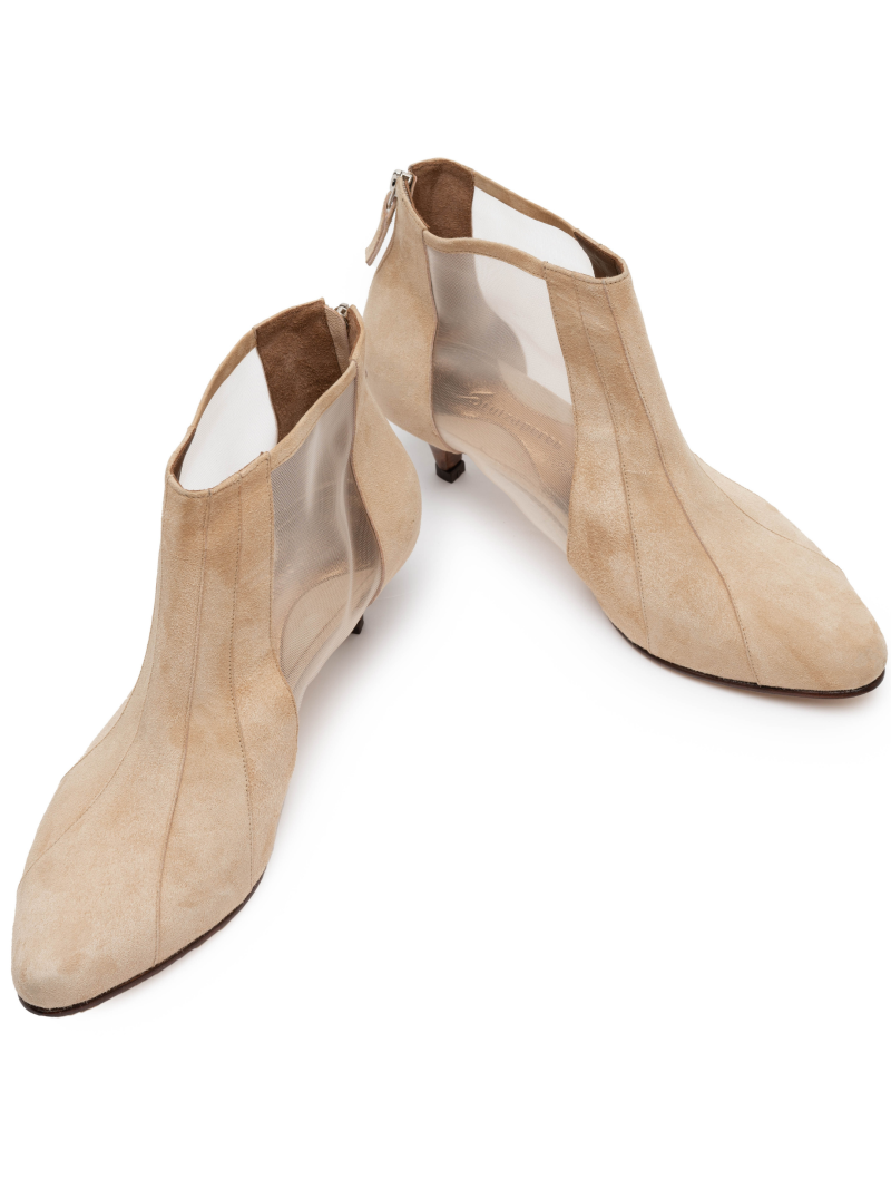 Singular By Tainara Cruvinel Tan/Beige Ankle Boot - Image 2