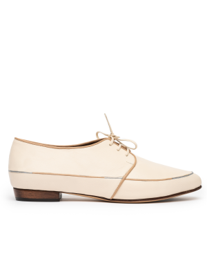 Singular By Tainara Cruvinel Ivory/Cream Oxfords Flat