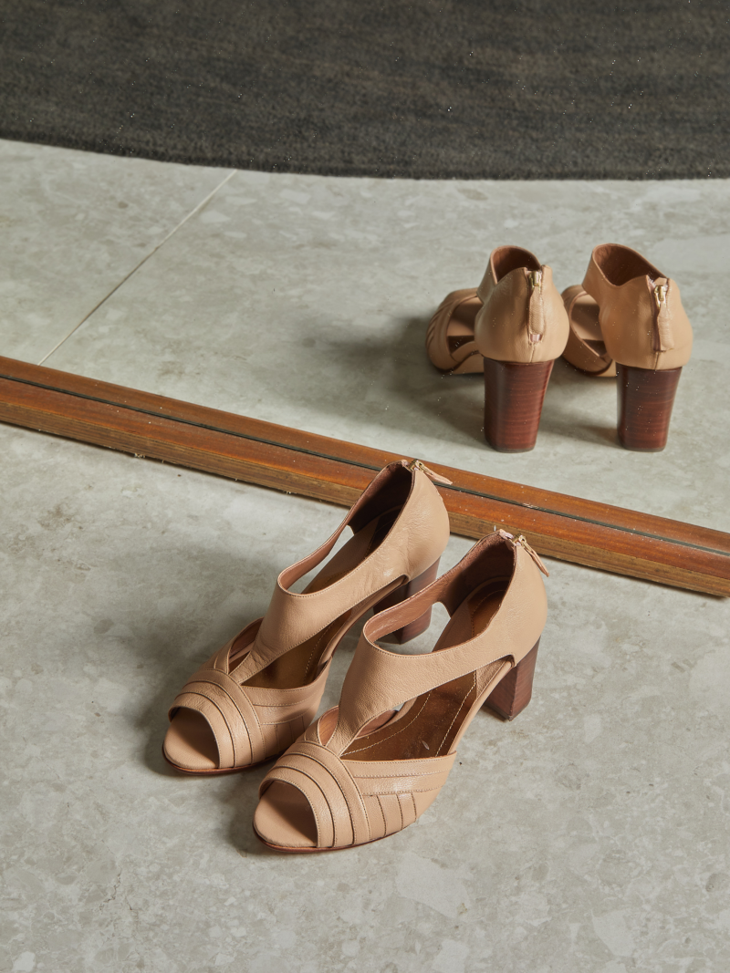Singular By Tainara Cruvinel Tan/Beige High Heel Sandal - Image 4