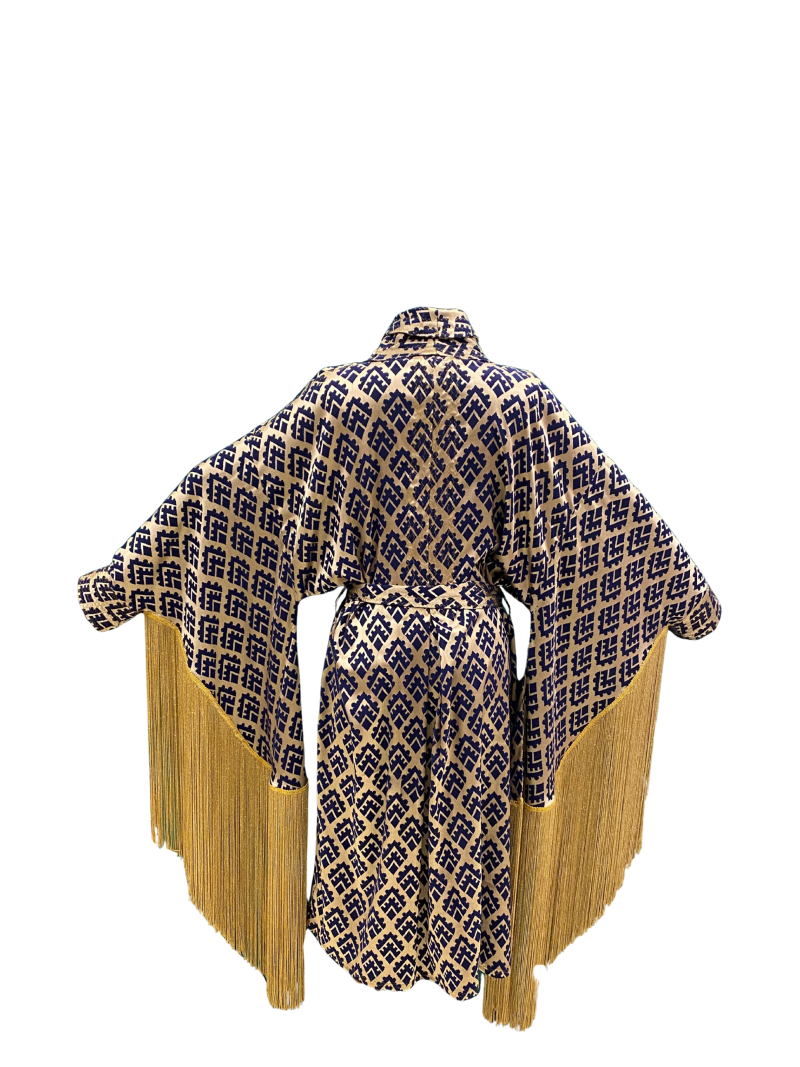 Bobo Marché Golden Grid Kimono - Image 2