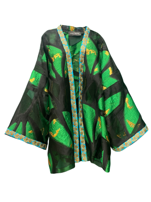 Bobo Marché Kimono Jacket - Emerald Baroque