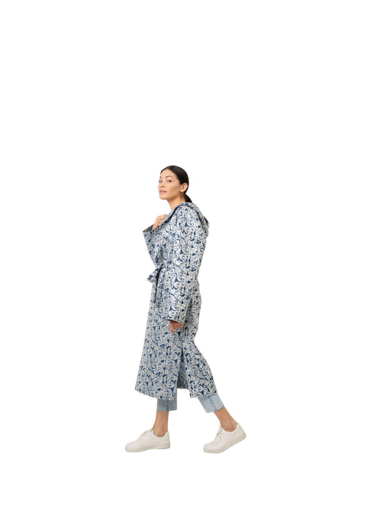 Bobo Marché Silver Long Coat/Outerwear - Image 3